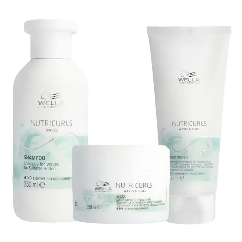 WELLA Kit Nutricurls Waves Shampoo 250ml + Mask 150ml + Conditioner 250ml