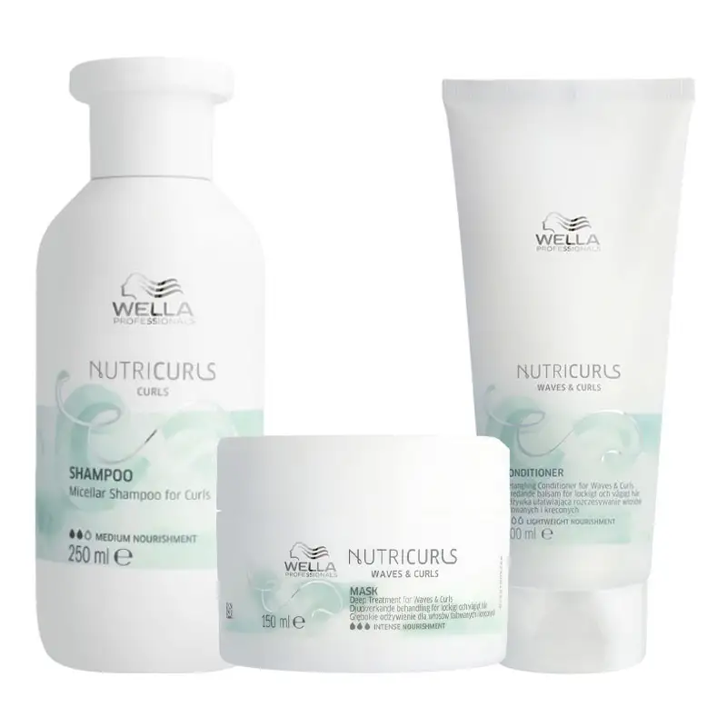 WELLA Kit Nutricurls Curls Shampoo 250ml + Mask 150ml + Conditioner 200ml