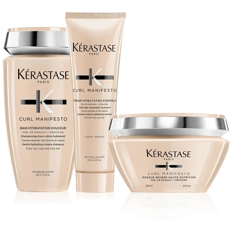 KERASTASE Kit Curl Manifesto Shampoo 250ml + Conditioner 250ml + Masque 200ml